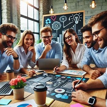 insurance-marketers-brainstorming-in-a-creative-workspace
