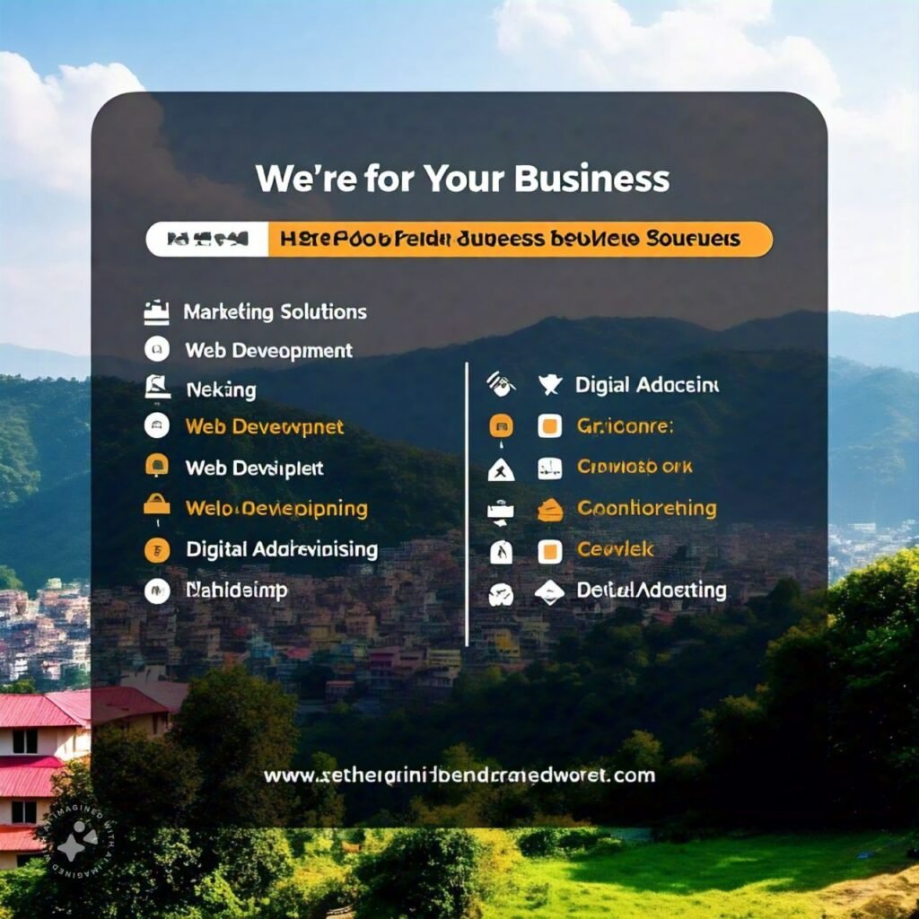 A mobile-optimized website showcasing services tailored for Dehradun businesses